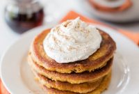 Fluffy Pumpkin Spice Pancakes with Maple Syrup