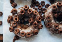 Vegan Cereal Donuts with Strawberry Glaze