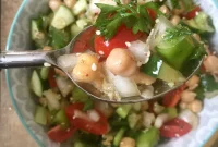 Zesty Chopped Chickpea Salad with Fresh Herbs and Lemon