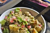 Haryana Aloo Chutney Pulao: Green Potato Pulao Recipe