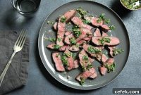 Flat Iron Steak with Italian Salsa Verde Recipe