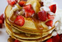 Strawberry and Whipped Cream Pancakes to Feed a Crowd