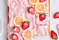 Strawberry Lemon Sheet Cake Recipe with Fresh Citrus Glaze