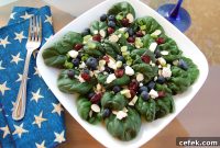 Spinach Salad with Fresh Blueberry Vinaigrette Recipe