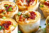 Choriqueso Pinwheels in Crispy Phyllo Dough — Party Appetizer