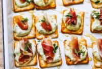 Basil Ricotta and Prosciutto Crackers Recipe for Appetizers