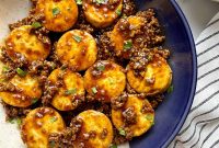 Savory Egg Tofu with Minced Pork Stir-Fry