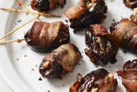 Crispy Bacon-Wrapped Dates with Goat Cheese and Almonds
