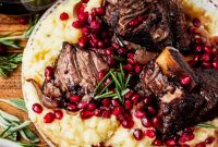 Pomegranate-Braised Short Ribs with Red Wine Glaze