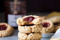 Peanut Butter Thumbprint Cookies with Jam Filling