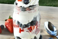 Strawberry Blueberry Ice Cream Parfait Recipe for Summer Dessert