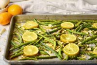 Lemon Garlic Roasted Green Beans with Almonds — Crispy & Zesty