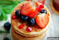 Vegan Orange-Infused Pancakes with Zesty Maple Glaze