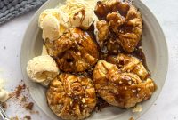 Apple Dumplings with Spiced Rum Caramel Sauce Recipe
