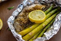 Lemon Pepper Chicken Foil Packs with Asparagus and Garlic