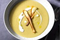 Spiced Parsnip Soup with Coconut and Fresh Herbs
