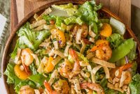 Spicy Peanut Shrimp Salad with Crunchy Vegetables