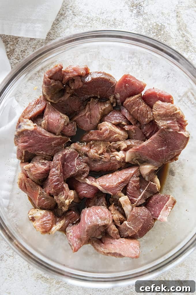 beef tenderloin in a bowl