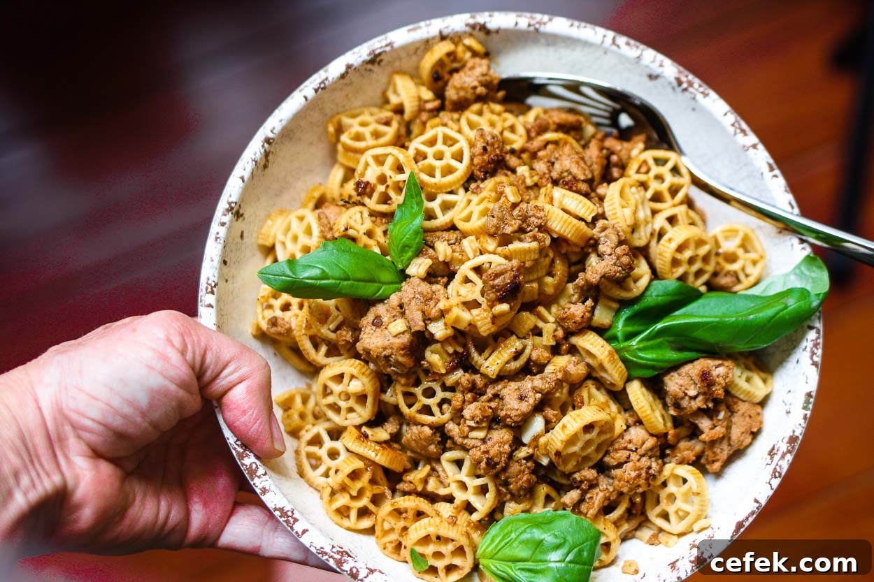 spicy ground turkey pasta