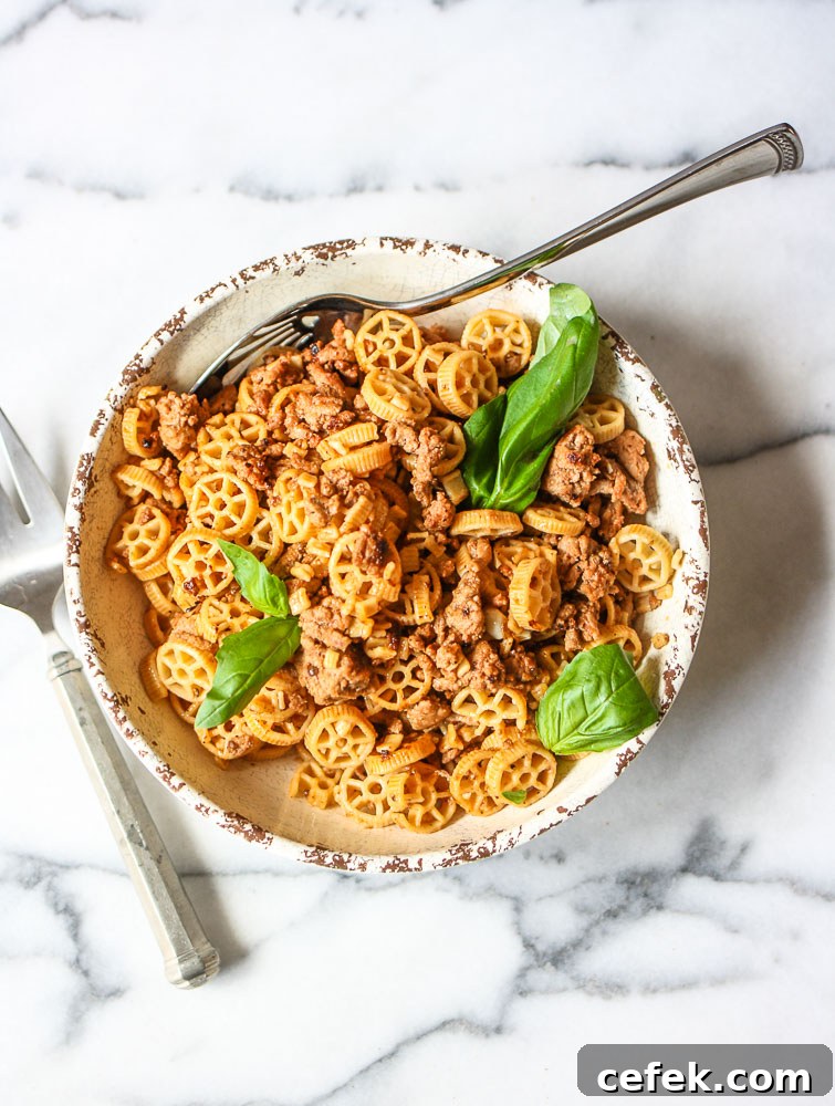 spicy ground turkey pasta