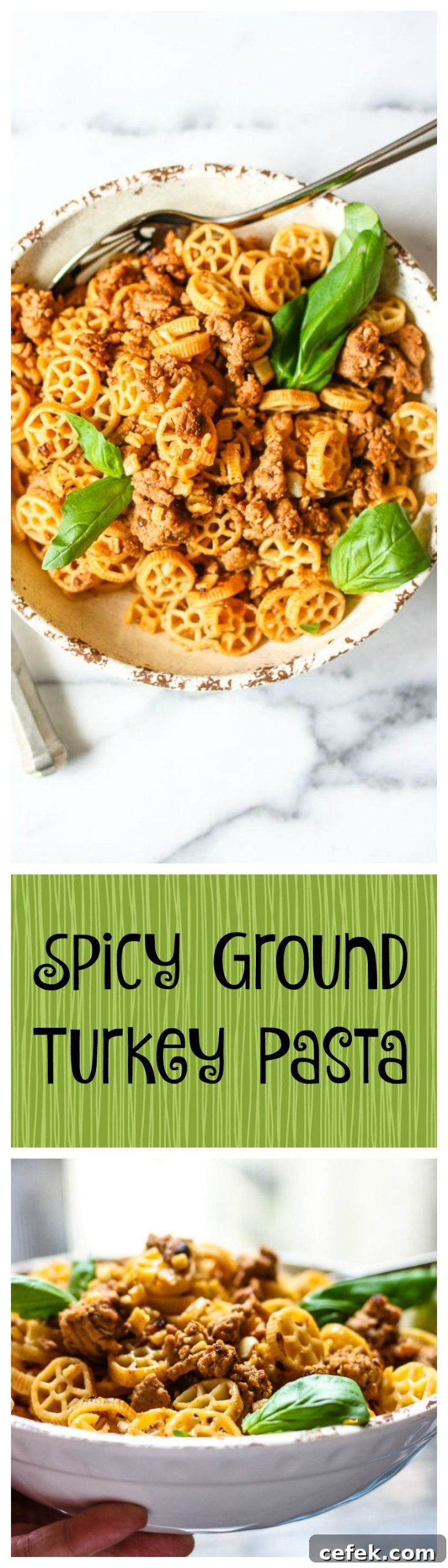 spicy ground turkey pasta