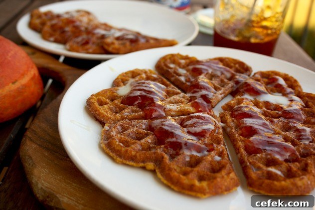 Waffles close-up