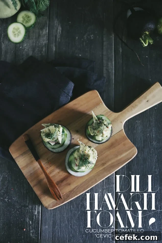 Cucumber-Tomatillo-Ceviche-Dill-Havarti-Foam-Dine-X-Design-