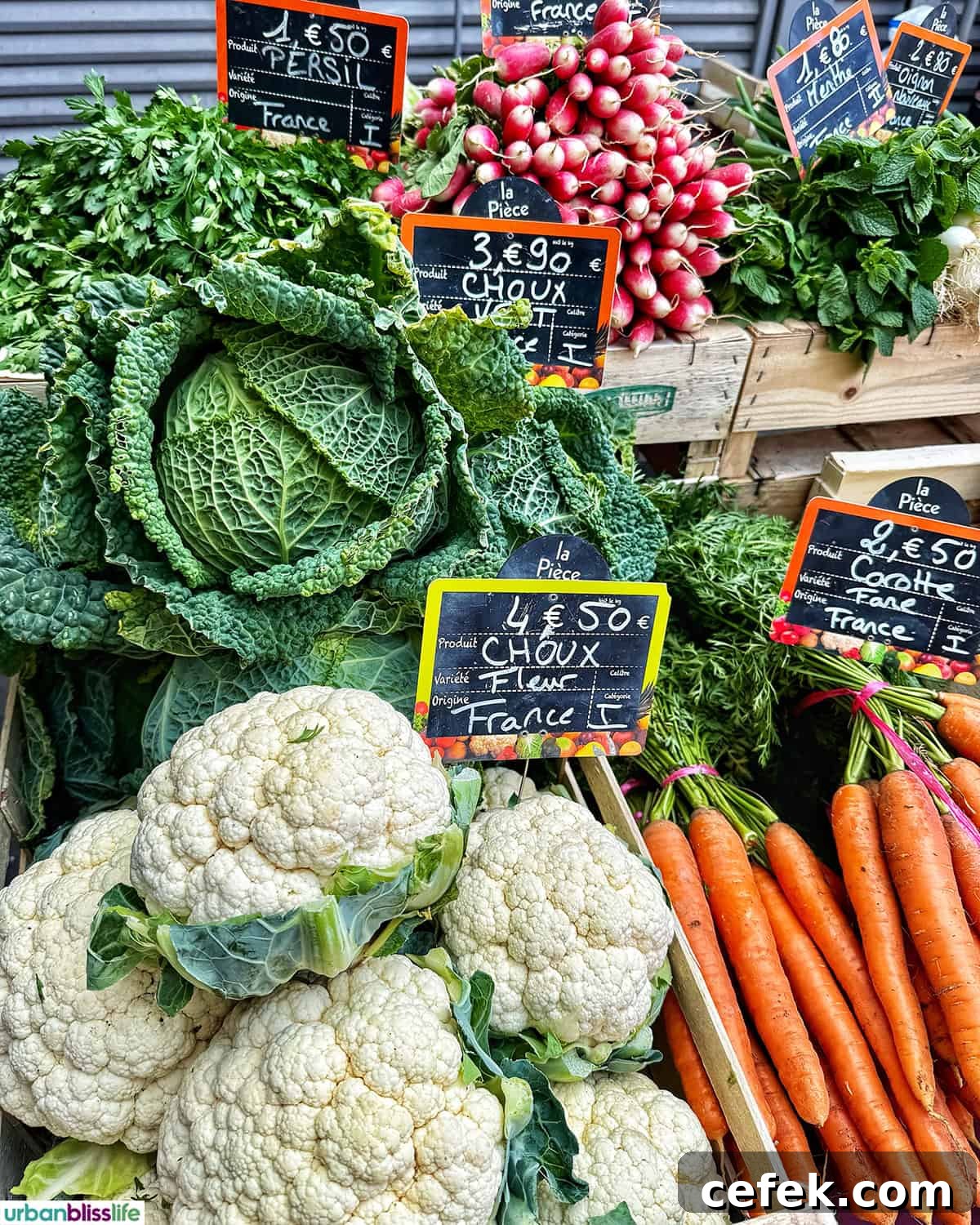 vegetables at Marche des Capucins.