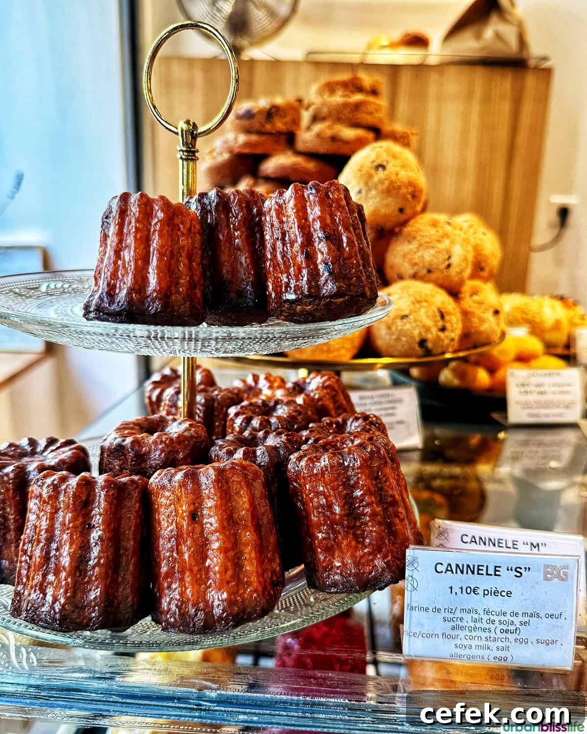 cannele pastries in Bordeaux, France.