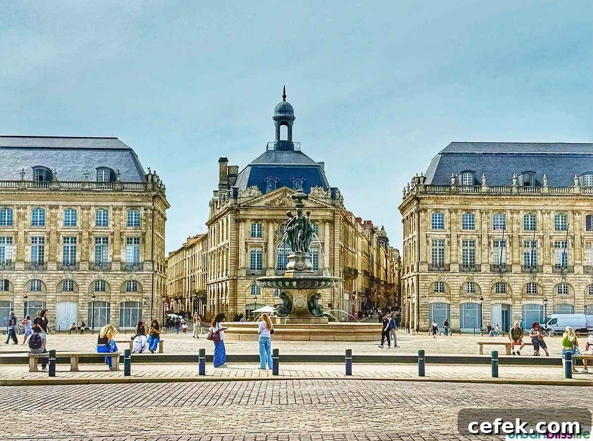 Place de la Bourse in Bordeaux, France.