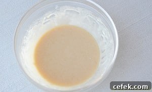 glaze in bowl.
