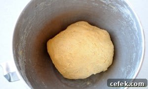 doughnut dough in bowl.
