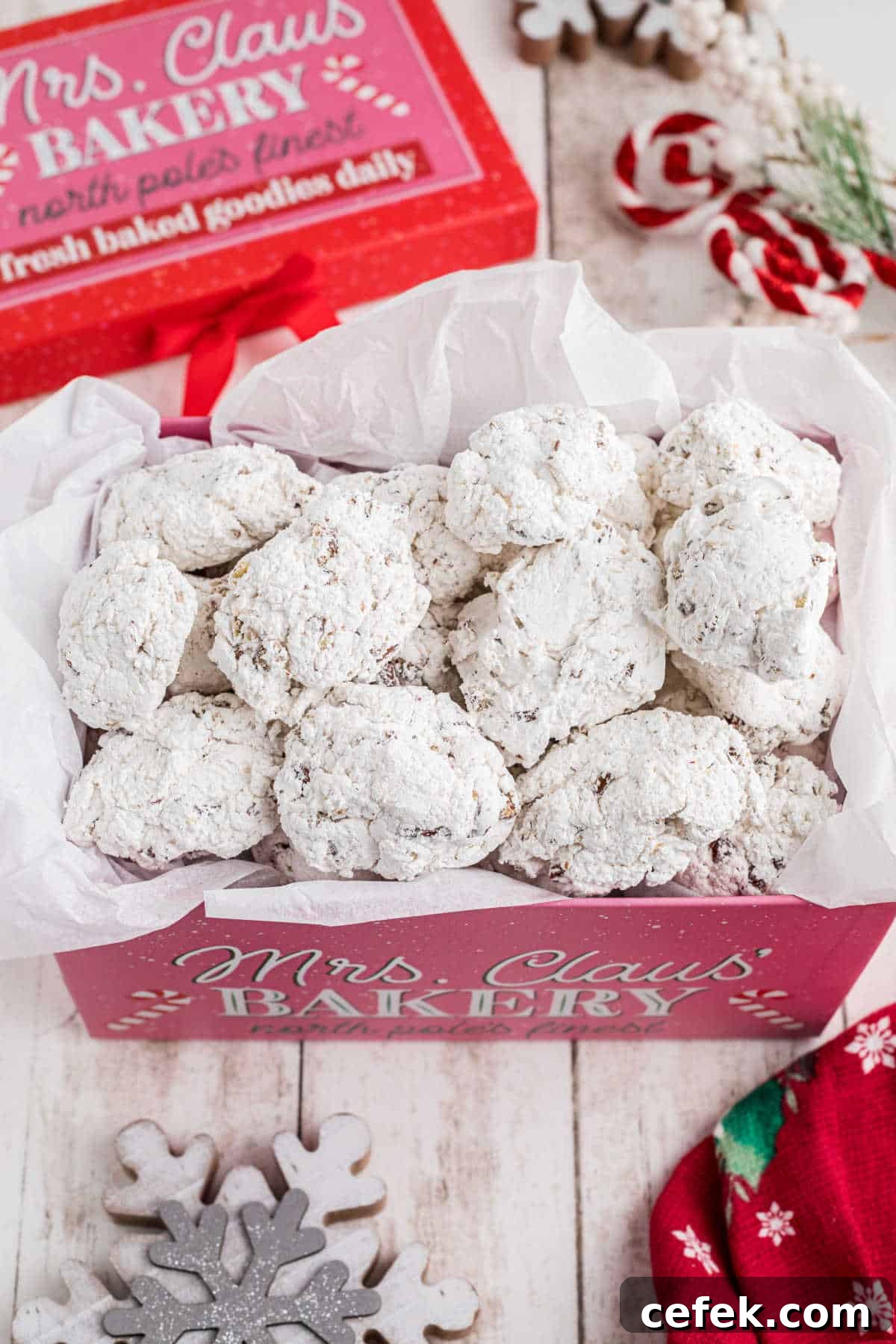 A Gift Box filled with pecan divinity candy.