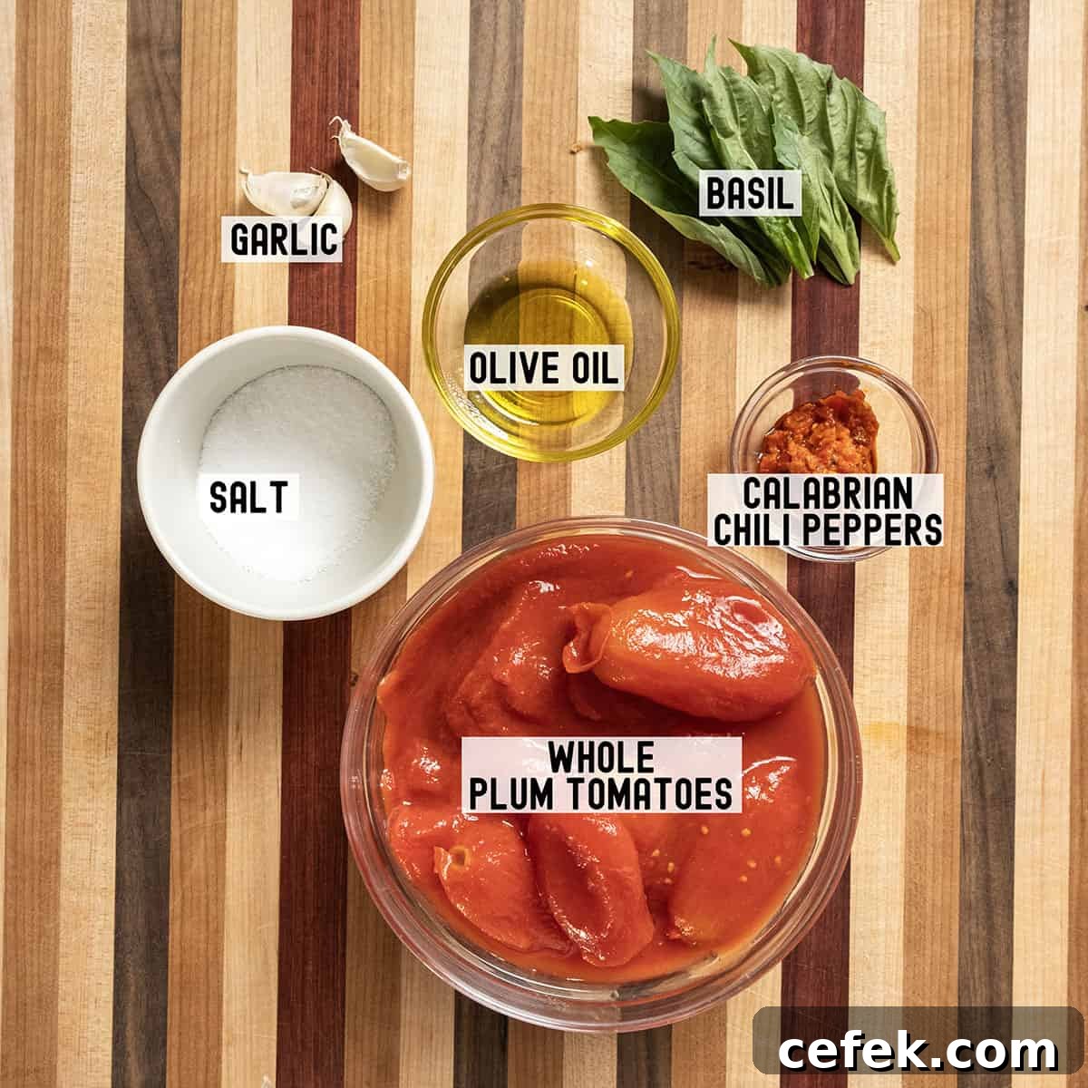 Ingredients for the recipe.