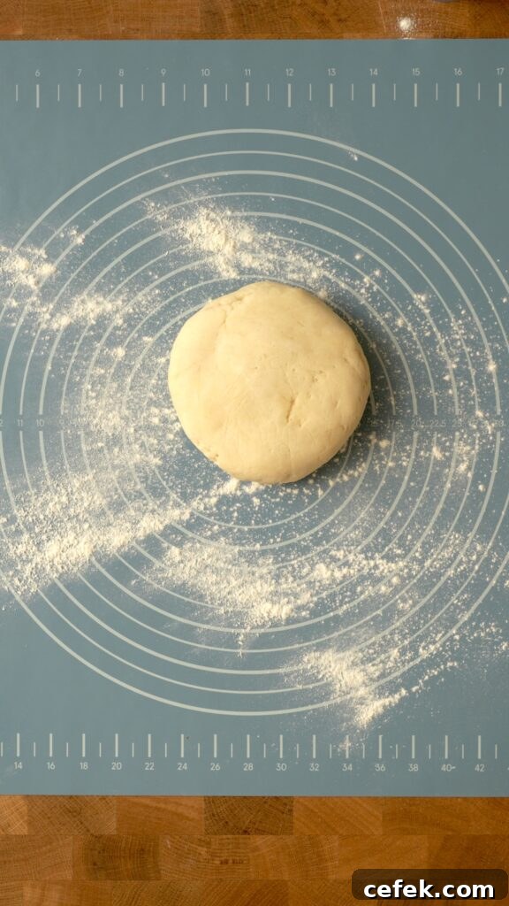 Preparing to roll out the dough