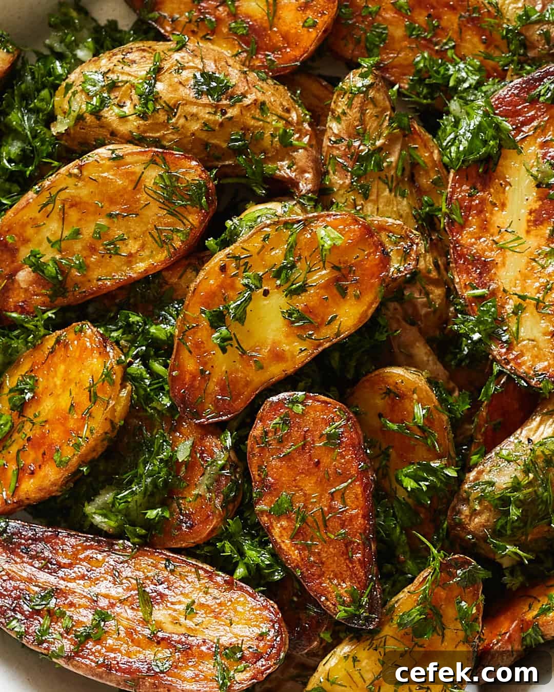 Perfectly Roasted Garlic and Herb Potatoes Summer Side Dish