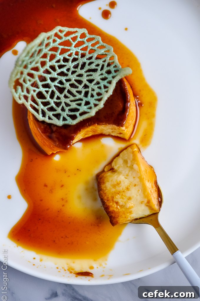 taking a bite out of the creme caramel | i sugar coat it
