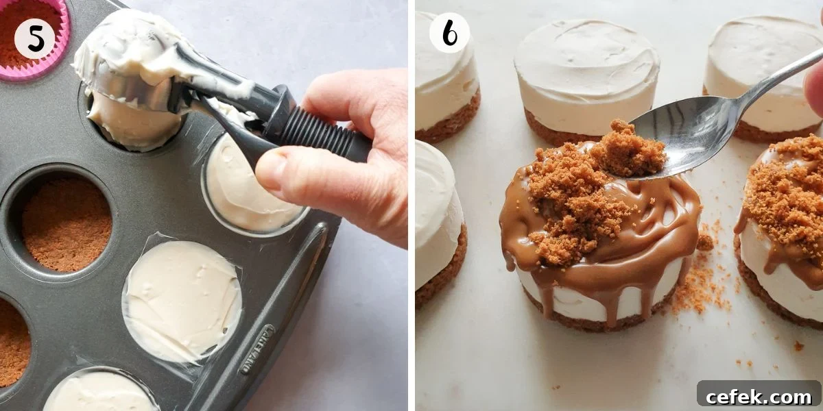 freeze cheesekakes then decorate