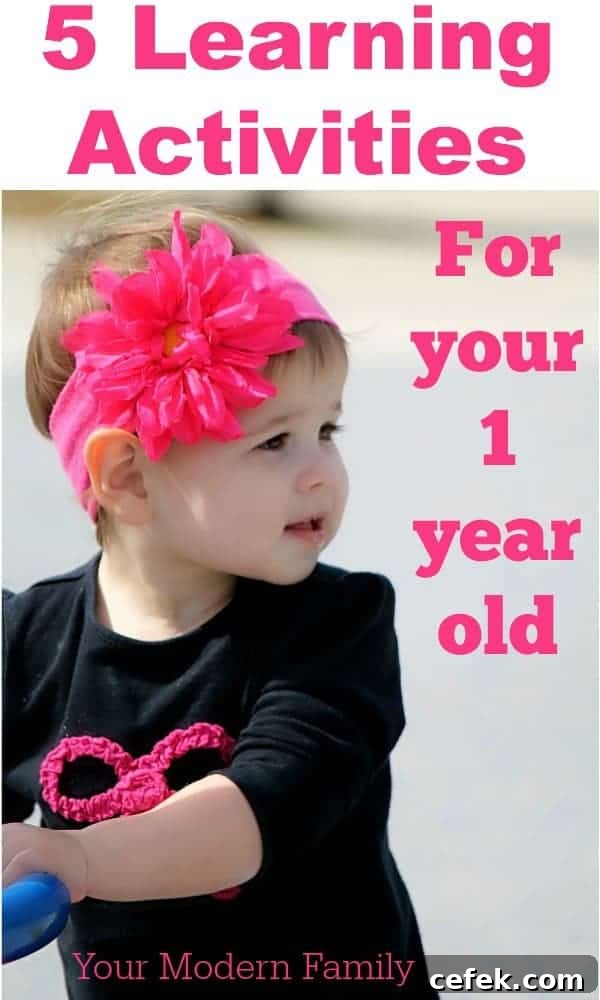 5 learning activities for your one year old