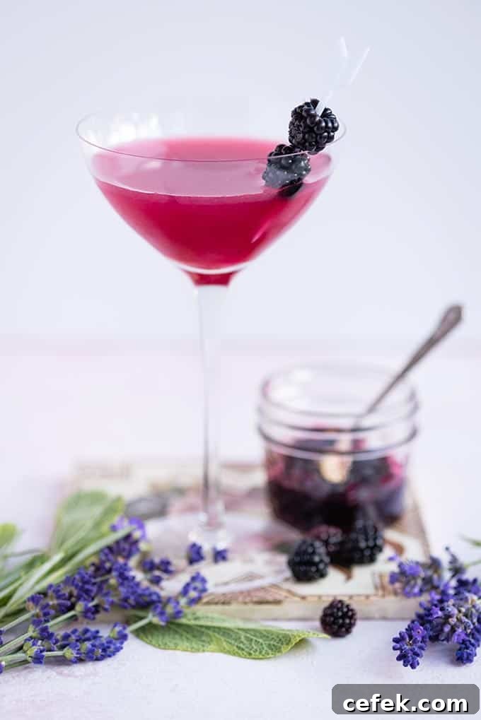 The Botanist gin cocktail uses blackberry jam to create a beautifully vibrant and delicious drink.