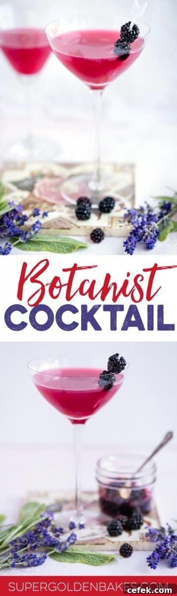 The Botanist gin cocktail uses blackberry jam to create a beautifully vibrant and delicious drink.