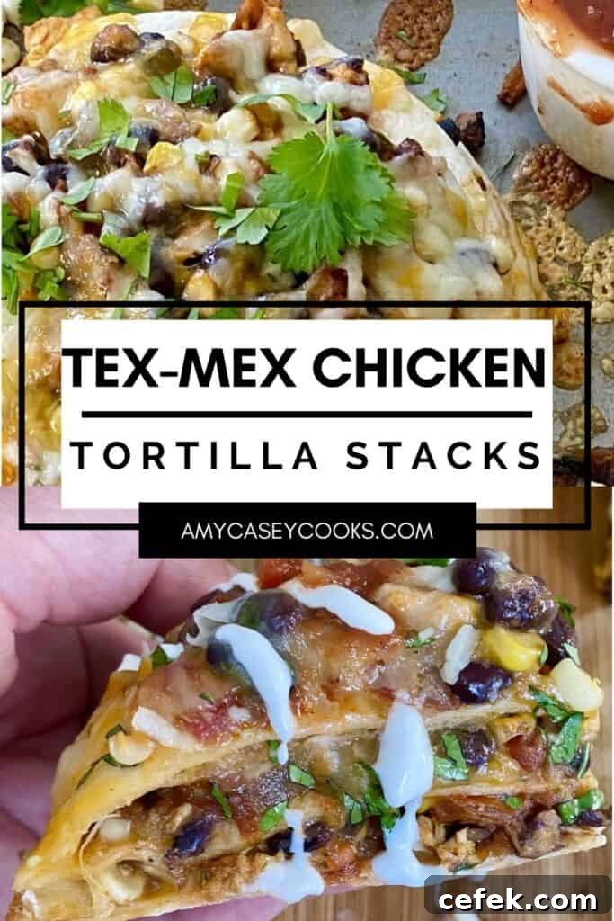 chicken tortilla stacks