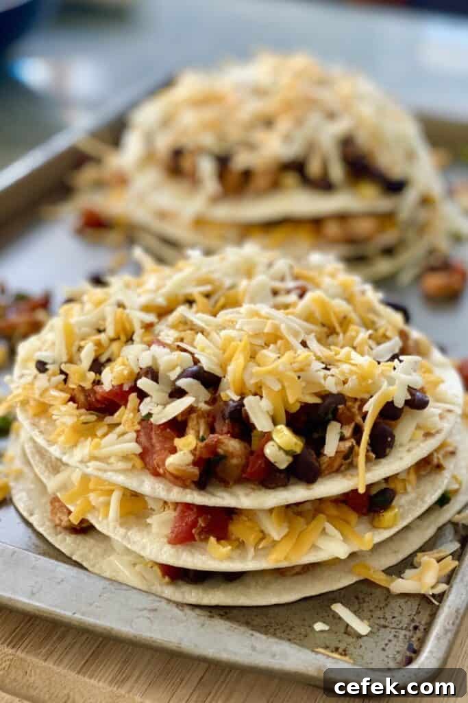 unbaked tortilla stacks