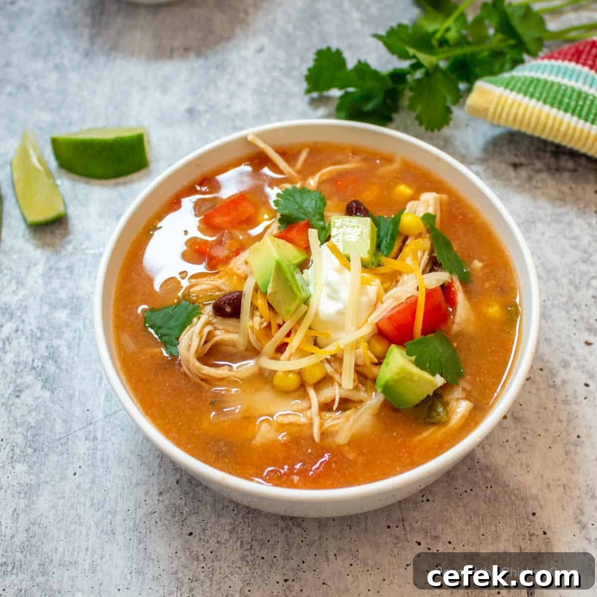 22. Crockpot Chicken Tortilla Soup