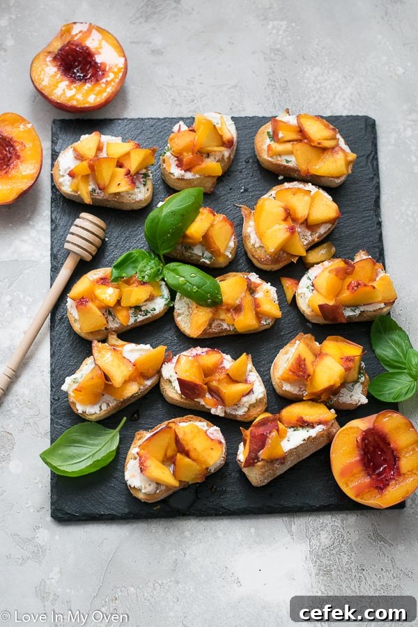 peach crostini