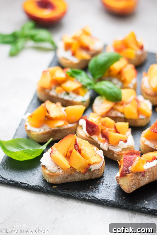 peach crostini
