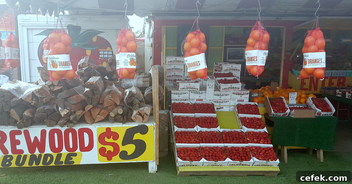 santiagos fruit stand firewood