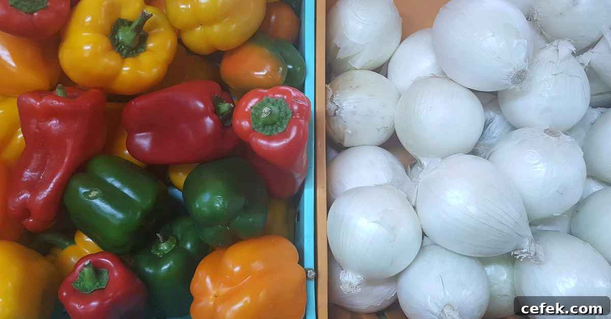 santiagos fruit stand peppers onions