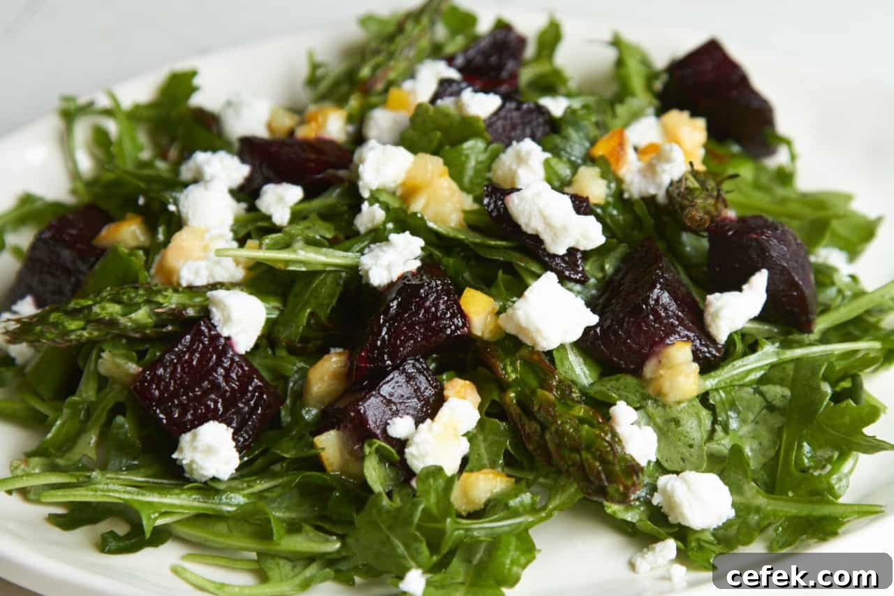 Roasted vegetable salad with charred lemon vinaigrette.