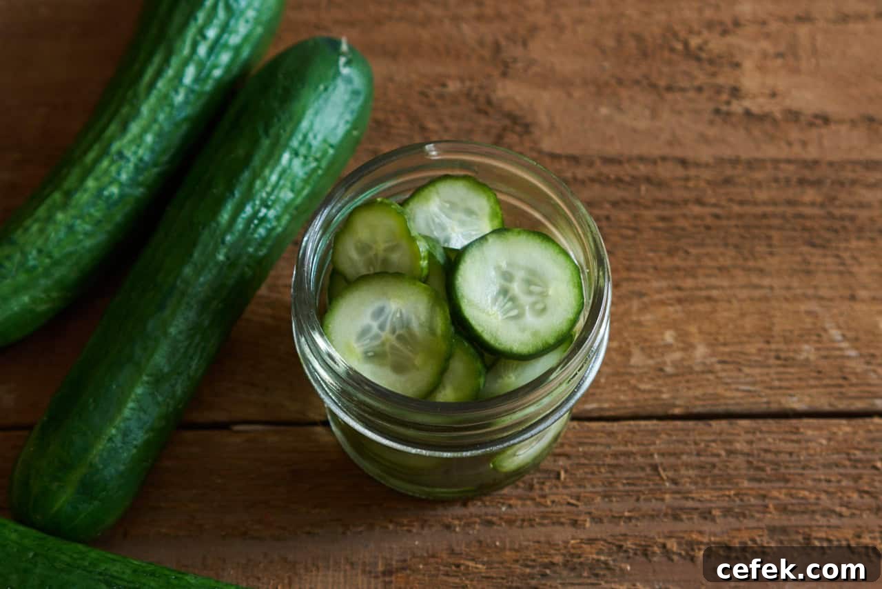 A small jar of quick pickles.